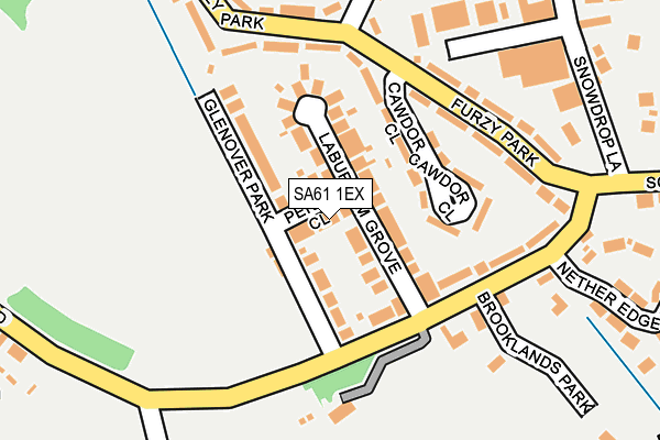 SA61 1EX map - OS OpenMap – Local (Ordnance Survey)