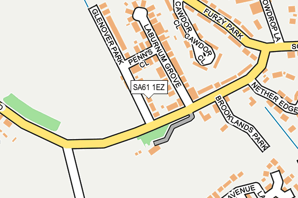 SA61 1EZ map - OS OpenMap – Local (Ordnance Survey)