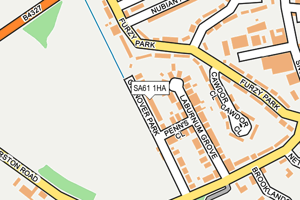 SA61 1HA map - OS OpenMap – Local (Ordnance Survey)
