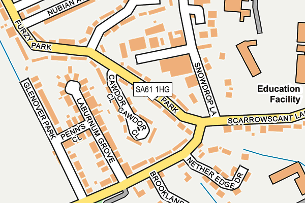 SA61 1HG map - OS OpenMap – Local (Ordnance Survey)