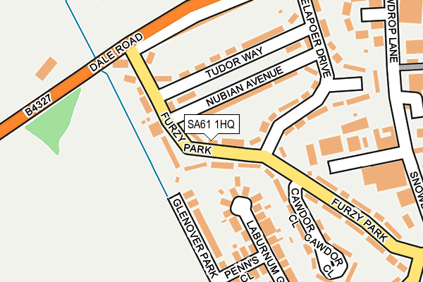 SA61 1HQ map - OS OpenMap – Local (Ordnance Survey)