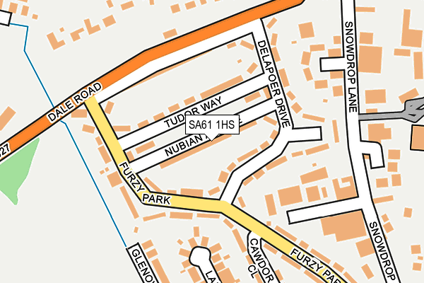 SA61 1HS map - OS OpenMap – Local (Ordnance Survey)