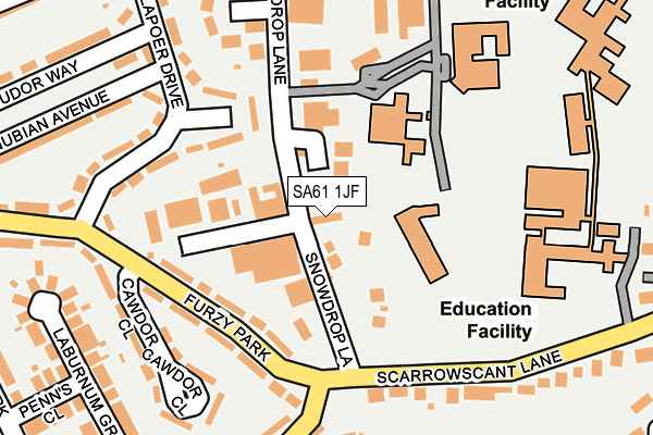 SA61 1JF map - OS OpenMap – Local (Ordnance Survey)