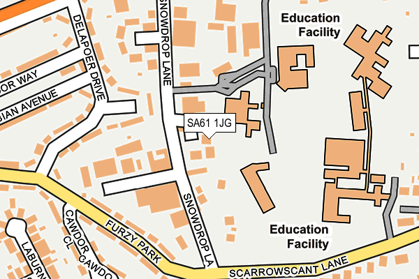 SA61 1JG map - OS OpenMap – Local (Ordnance Survey)