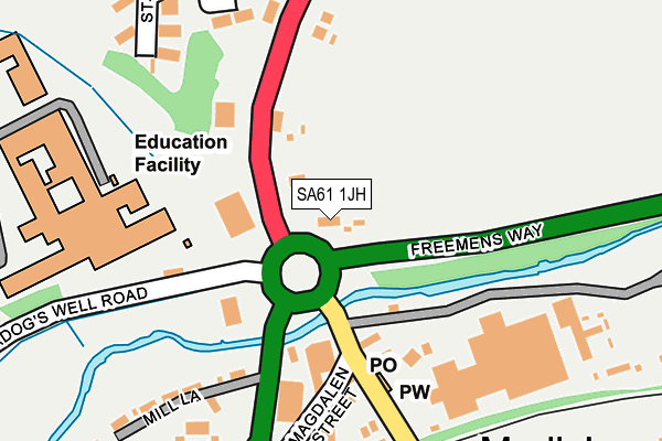 SA61 1JH map - OS OpenMap – Local (Ordnance Survey)