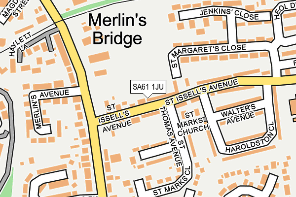 SA61 1JU map - OS OpenMap – Local (Ordnance Survey)