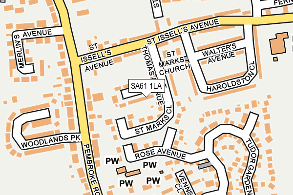 SA61 1LA map - OS OpenMap – Local (Ordnance Survey)