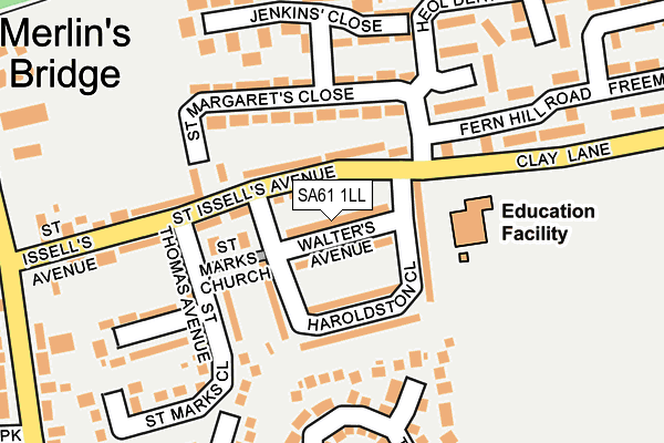 SA61 1LL map - OS OpenMap – Local (Ordnance Survey)