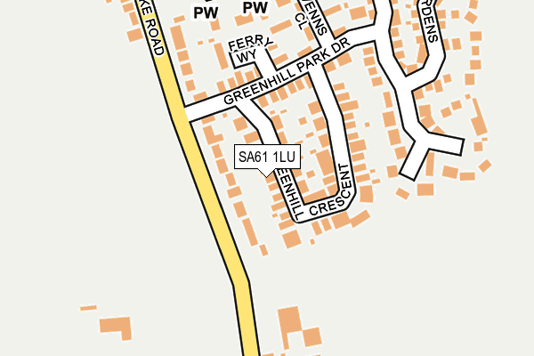 SA61 1LU map - OS OpenMap – Local (Ordnance Survey)