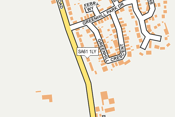 SA61 1LY map - OS OpenMap – Local (Ordnance Survey)