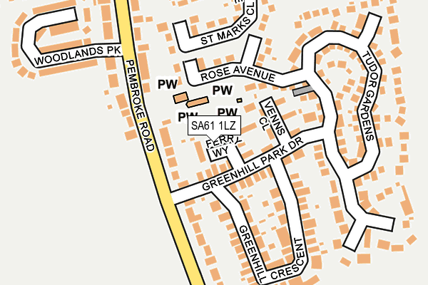 SA61 1LZ map - OS OpenMap – Local (Ordnance Survey)
