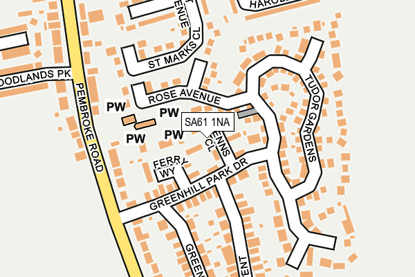 SA61 1NA map - OS OpenMap – Local (Ordnance Survey)