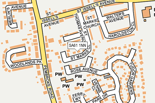 SA61 1NN map - OS OpenMap – Local (Ordnance Survey)