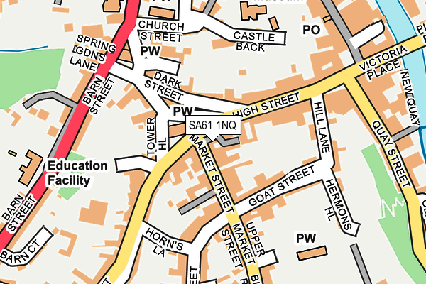 SA61 1NQ map - OS OpenMap – Local (Ordnance Survey)