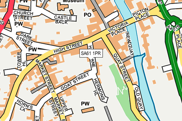 SA61 1PR map - OS OpenMap – Local (Ordnance Survey)