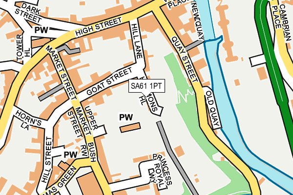 SA61 1PT map - OS OpenMap – Local (Ordnance Survey)