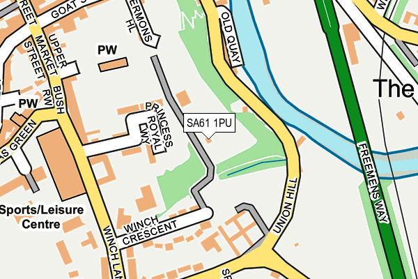 SA61 1PU map - OS OpenMap – Local (Ordnance Survey)