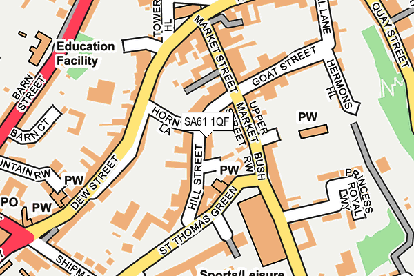 SA61 1QF map - OS OpenMap – Local (Ordnance Survey)
