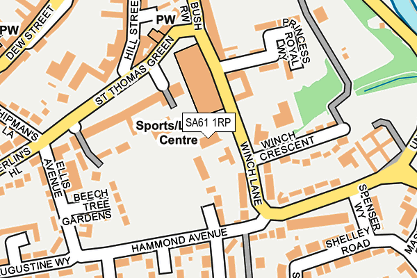 SA61 1RP map - OS OpenMap – Local (Ordnance Survey)