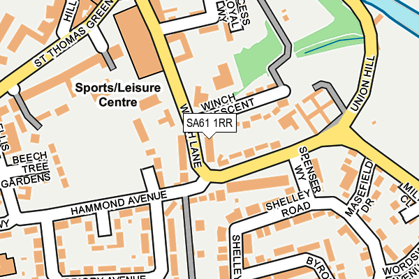 SA61 1RR map - OS OpenMap – Local (Ordnance Survey)