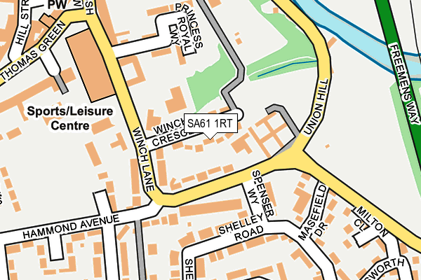 SA61 1RT map - OS OpenMap – Local (Ordnance Survey)