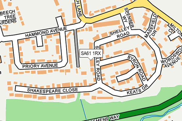 SA61 1RX map - OS OpenMap – Local (Ordnance Survey)