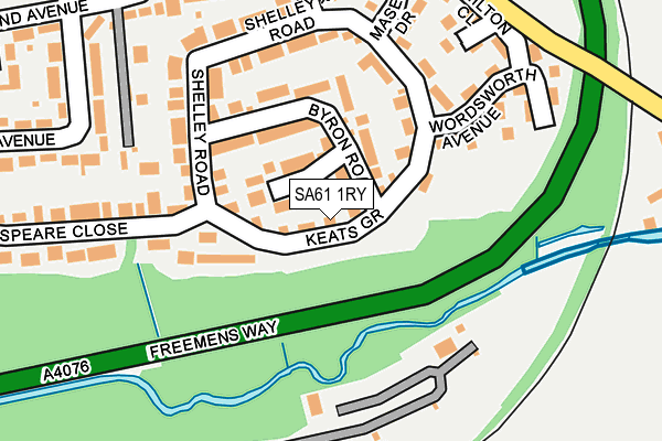 SA61 1RY map - OS OpenMap – Local (Ordnance Survey)