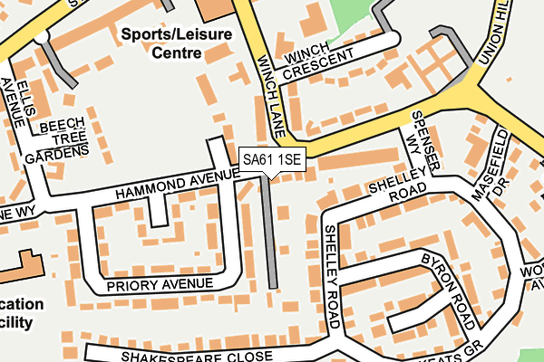 SA61 1SE map - OS OpenMap – Local (Ordnance Survey)