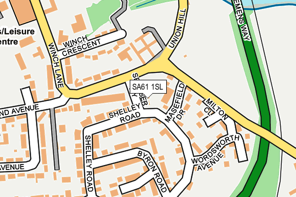 SA61 1SL map - OS OpenMap – Local (Ordnance Survey)
