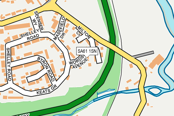 SA61 1SN map - OS OpenMap – Local (Ordnance Survey)