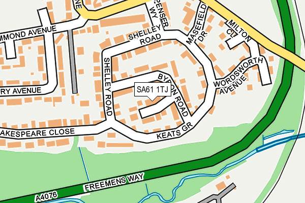 SA61 1TJ map - OS OpenMap – Local (Ordnance Survey)