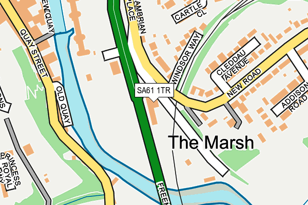 SA61 1TR map - OS OpenMap – Local (Ordnance Survey)