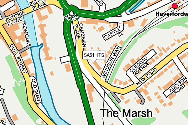 SA61 1TS map - OS OpenMap – Local (Ordnance Survey)