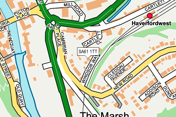 SA61 1TT map - OS OpenMap – Local (Ordnance Survey)