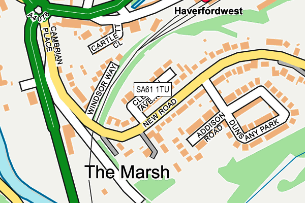 SA61 1TU map - OS OpenMap – Local (Ordnance Survey)
