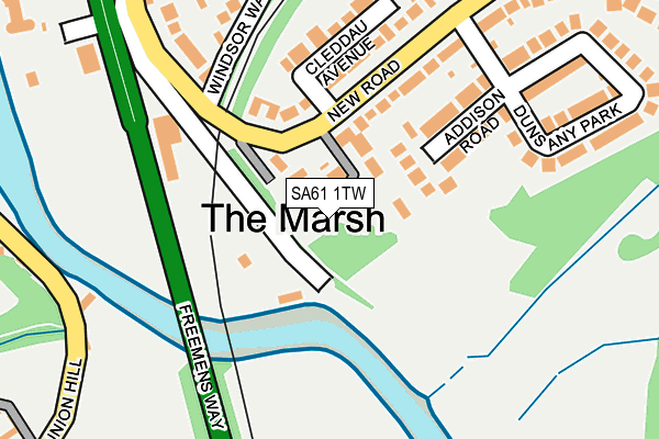 SA61 1TW map - OS OpenMap – Local (Ordnance Survey)