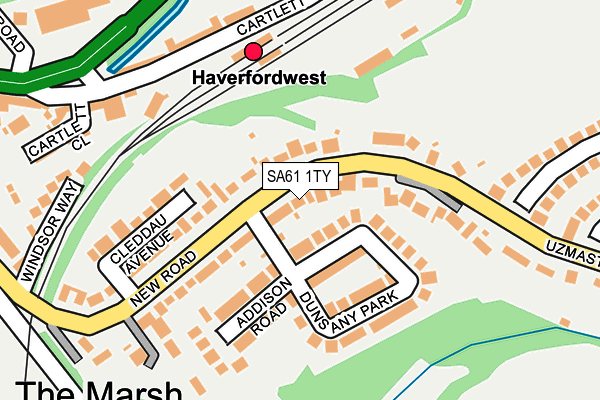 SA61 1TY map - OS OpenMap – Local (Ordnance Survey)
