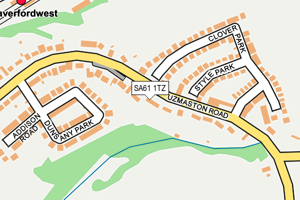 SA61 1TZ map - OS OpenMap – Local (Ordnance Survey)