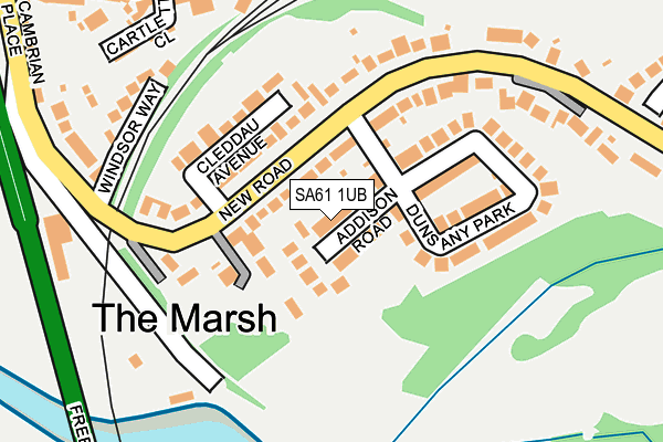 SA61 1UB map - OS OpenMap – Local (Ordnance Survey)