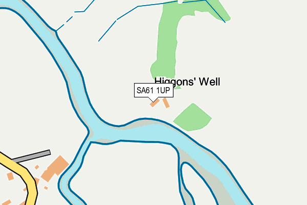 SA61 1UP map - OS OpenMap – Local (Ordnance Survey)