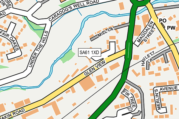 SA61 1XD map - OS OpenMap – Local (Ordnance Survey)