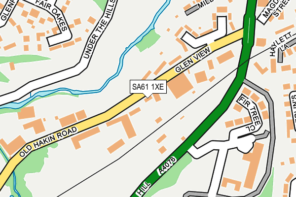 SA61 1XE map - OS OpenMap – Local (Ordnance Survey)