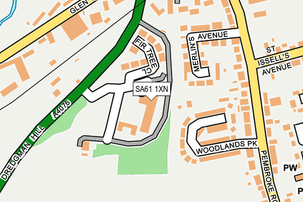 SA61 1XN map - OS OpenMap – Local (Ordnance Survey)