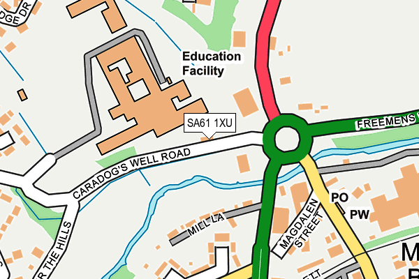 SA61 1XU map - OS OpenMap – Local (Ordnance Survey)