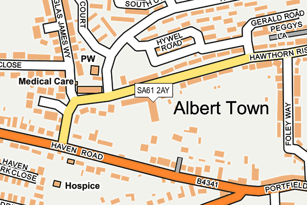 SA61 2AY map - OS OpenMap – Local (Ordnance Survey)