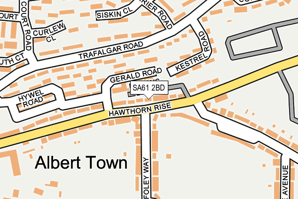 SA61 2BD map - OS OpenMap – Local (Ordnance Survey)