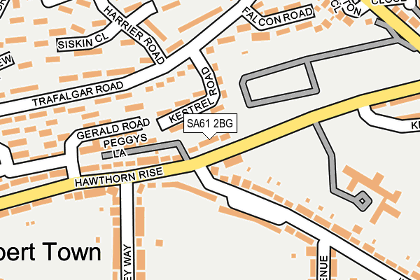SA61 2BG map - OS OpenMap – Local (Ordnance Survey)
