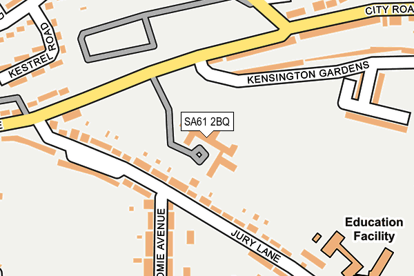 SA61 2BQ map - OS OpenMap – Local (Ordnance Survey)