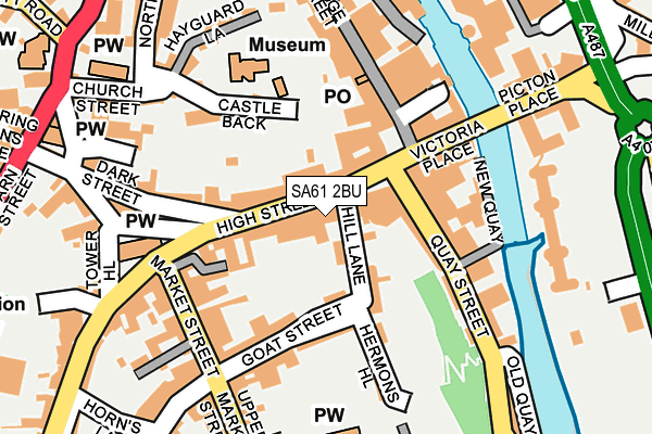 SA61 2BU map - OS OpenMap – Local (Ordnance Survey)