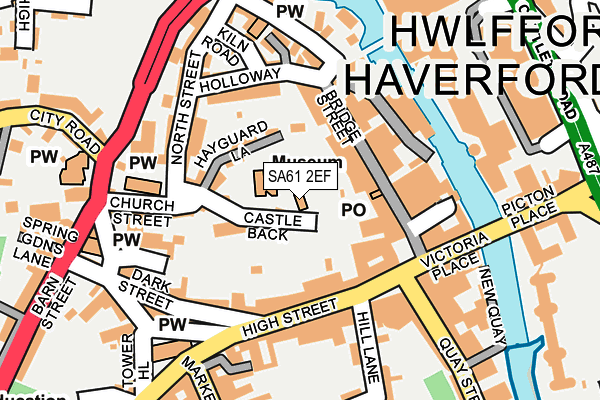 SA61 2EF map - OS OpenMap – Local (Ordnance Survey)